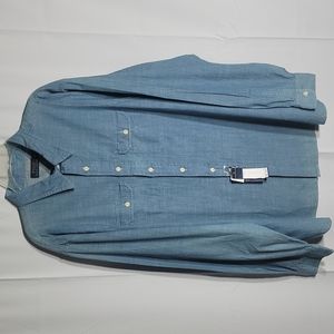 Vintage Denim Polo by Ralph Lauren 2XL Long Sleeve Shirt